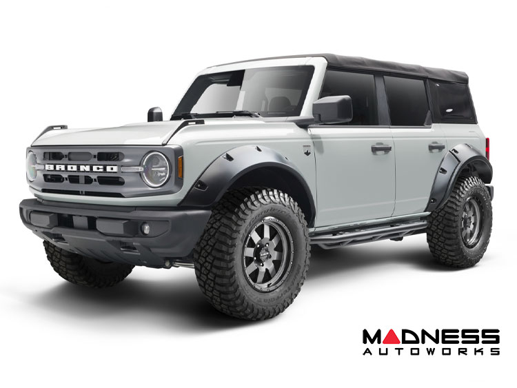 Ford Bronco Rock Sliders - 4 Door - Trailcrawler - Textured Black - Havoc 